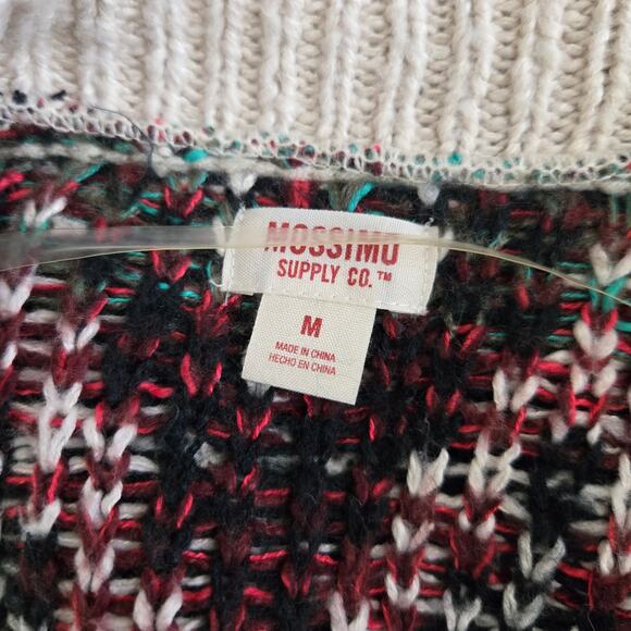 Vintage Y2K Mossimo Tribal Cardigan Grandpa Open Longline Cozy Women Medium - Picture 12 of 13